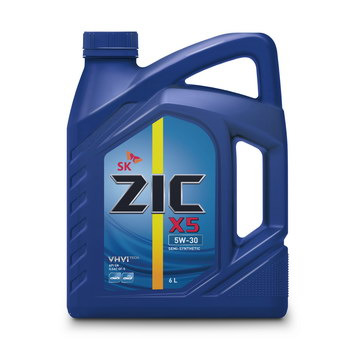 Масло моторное ZIC X5  5w30 SP, ILSAC GF-6, GM Dexos1 Gen2,  6L (уп 3 шт)  п/синт бенз