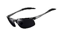 Очки водителя поляризационные, полуоправа пластик черный, темные линзы, ST-004/ A-002