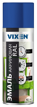 Краска-спрей эмаль Синий сигнальный (RAL 5005) акриловая , 520мл  VX35005 VIXEN (уп.6шт)