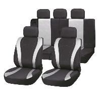 Чехлы полиэстер, салон (9 пр) FORSAGE, Черный-Серый светлый SKYWAY  S01301130