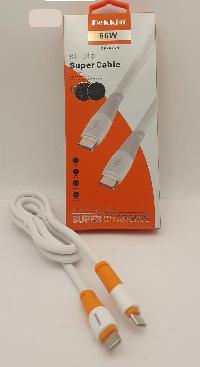 Кабель Type-C/ Type-C, L 1м, 66Вт, белый (в коробке) DK-A221