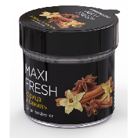 Ароматизатор на панель гелевый банка пластик КОРИЦА И ВАНИЛЬ, 100 гр MAXIFRESH  CMF-112 (1/24)