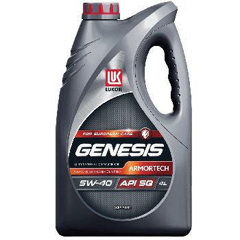Масло моторное ЛУКОЙЛ GENESIS ARMORTECH  5W40 SQ/CF ACEA A3/B4, 4л.  синтетика  (1/4)