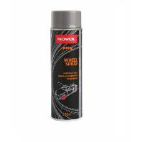 Краска-эмаль акриловая быстросохнущая для дисков WHEEL SPRAY (SILVER) спрей,0.5л.(34102) NOVOL (1/6)