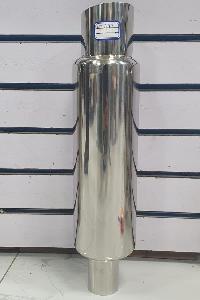 Насадка-резонатор на глушитель L460 мм, d50мм, косой выход, хром HJ-A112