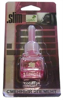 Ароматизатор на дефлектор жидкий SLIM (Сменный блок) Соблазн (8 мл.) SMRFL- 127
