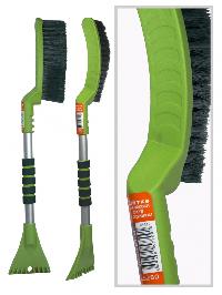 Щетка для снега со скребком, металлическая ручка 63см, теплое покрытие, Li-sa (LS280) (уп.12 шт.)