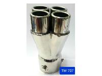 Насадка на глушитель d60D63 L150мм, 4 в 1, округлый край  TM-707