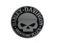 Шильдик металлопластик HARLEY DAVIDSON круглая  хром 