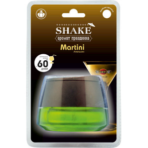 Ароматизатор на панель гелевый банка стекло Shake Martini , Апельсин    SHK-07  (5/30)