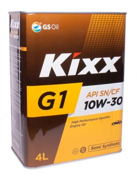 Масло моторное GS Oil Kixx G  10w30 SN, 4L (1/4) Метал уп (G1 10w30 SN/CF) SemiSynt 