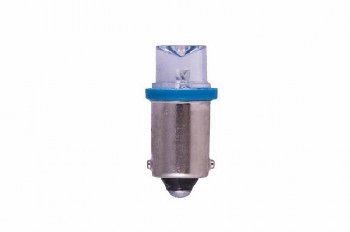 Светодиод T 8 12V BLUE  конус BA9S  Маяк (12/4-BLUE/C)