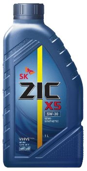 Масло моторное ZIC X5  5w30 SP, ILSAC GF-6, GM Dexos1 Gen2,  1L (уп 12 шт)  п/синт бенз