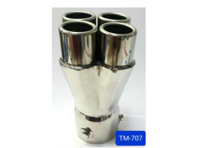 Насадка на глушитель d60D63 L150мм, 4 в 1, округлый край  TM-707