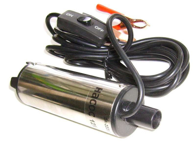 Насос погружной для перекачки топлива (солярки) 12 V, 35 л/мин, D51мм, 5 А (с фильтром)
