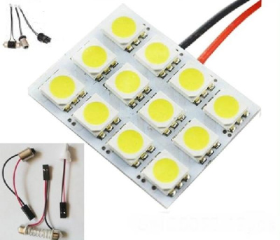 Светодиодная плата 12V (30*14мм) 12SMD SUPER WHITE Маяк 12PL/BLK15/BL (цокольSV8.5,BA9s,W2.1*9.5d)