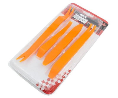 Инструмент для демонтажа обшивки (набор 4 предмета) пластик оранжевый, блистер,  к-т   HF090/ DP-193