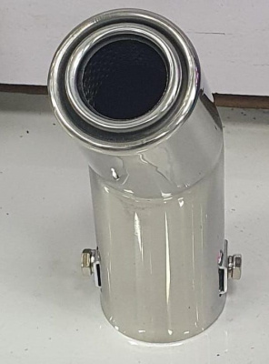 Насадка на глушитель d50 D50 L160 мм, округлый край, сетка, хром TM-413