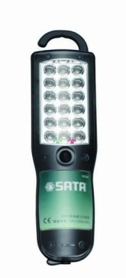 Фонарь диодный 18 LED с аккумулятором и зарядным устройством  12V, 220V    90704 SATA 