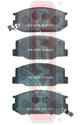 PF-1217 Колодки тормозные дисковыe AKYOTO AKD-1217  T.Lite/Townace (KM3#,YM3#,4#,CM3#)   FR