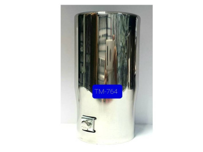 Насадка на глушитель d60D85 L190мм, округлый край, хром TM-764