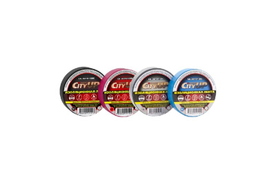 Изолента ПВХ ( 19мм*20м) Красная, шт. CityUP  (1/100)