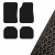 Коврики ЭВА (EVA) 4 предмета (68*47, 68*46, 46*40-2шт) правый руль, Черный SKYWAY S01702097 
