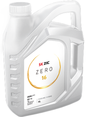 Масло моторное ZIC ZERO 16 0w16  SN PLUS/GF-5 4л  (гибридные авто, 100% синт. с ПАО) (1/4)