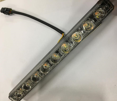 Ходовые огни 250*25*36 (9 LED диодов) водонепроницаемые, бегущий поворотник, 2 шт,  к-т    DRL-9