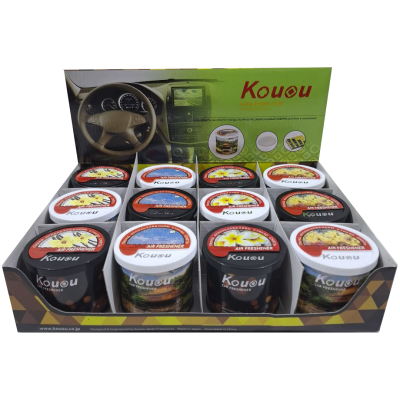 Ароматизатор гелевый металл.банка KOUOU ШОУ-БОКС (МИКС-12)  (уп.)  