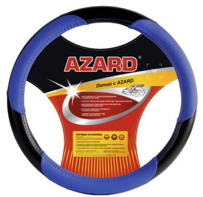 Оплетка кожа Leather M (37-39см), cиний (OPLA0039), шт. AZARD 