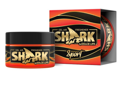 Ароматизатор на панель гелевый банка пластик Спорт DolceLife Shark, TZ-04 (уп 40шт.)