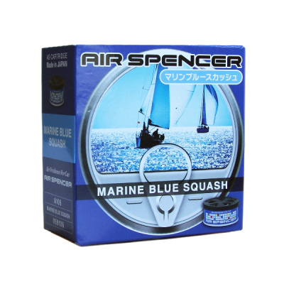Ароматизатор на панель керамика банка металл AIR SPENSER (A-106) MARINE BLUE SQUASH/свежесть океана