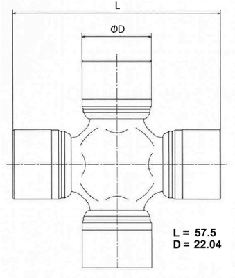 Крестовина (универсальный шарнир)  GUT  24   GMB