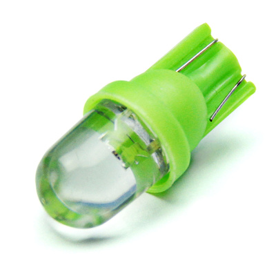 Светодиод T10 12V GREEN  W2,1x9,5D (Маяк) (12T10-GREEN)