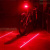 Фонарь велосипедный задний с лазерным обозначением габаритов, красной подсветкой