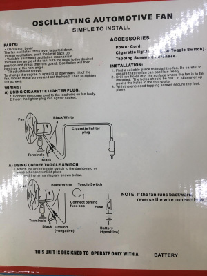 Вентилятор 12V D15см 6", решетка металл белая, кронштейн, штекер прикуривателя, YH-08A