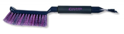 Щетка для снега со скребком, металлическая ручка 42см, теплое покрытие CU-82  (уп.28 шт.)
