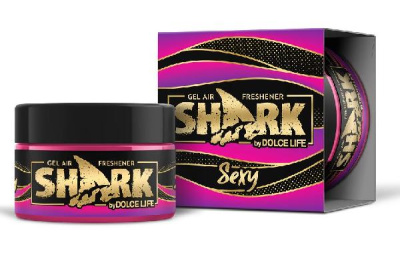 Ароматизатор на панель гелевый банка пластик Секси DolceLife Shark, TZ-10 (уп 40шт.)