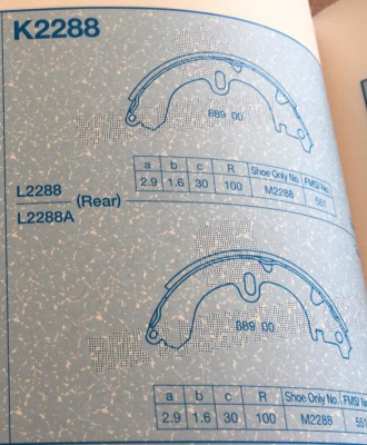 FN-2288 (T-269A) Колодки тормозные барабанные (К-2288/NR-1030/T2132) КНР