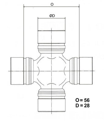 Крестовина (универсальный шарнир)  GUN  29   GMB