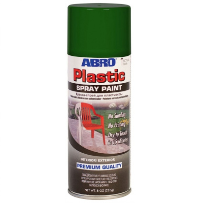 Краска-спрей для пластика Зеленый охотничий , 400 мл. ( SPP-049, уп. 12 шт.)  ABRO