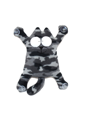 Игрушка в машину на присосках Кот Snoogy, 23*27см, хаки