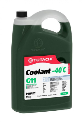 Антифриз TOTACHI Niro Coolant Green -40°С (зеленый)  5 кг 