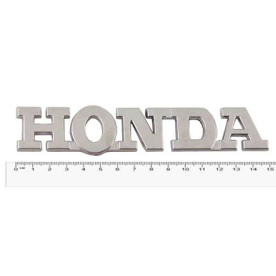 Шильдик металлопластик HONDA, 145*20мм, хром SKYWAY (SHL-002)