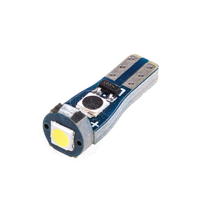 Светодиод T 5 12V-24V WHITE 1SMD W2*4,6d (W1,2W) биполярная SKYWAY S08201370, шт.  (уп 20 шт)