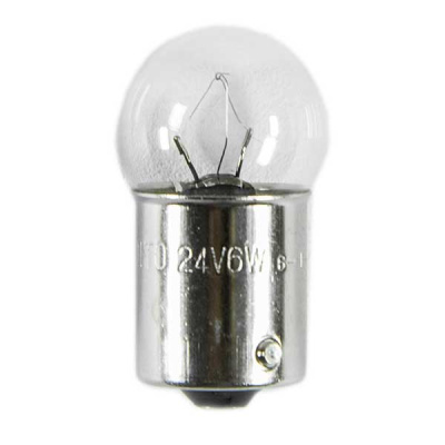 Лампа 24V  6W BA15S/G18  (KOITO) (уп 10 шт) (3631)
