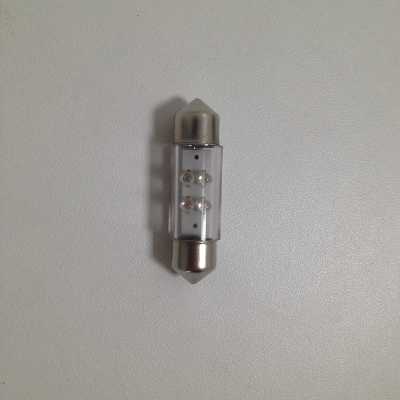 Светодиод T11*36 12V BLUE  4LED S8.5 (Маяк) (12T11*36/38-B/4 LED)