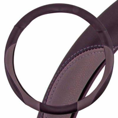 Оплетка экокожа комбинированная Combo-6, M (37-39 см), Черная /Серая  SKYWAY S01102291