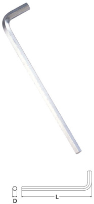 Шестигранник  6мм, удлиненный L185мм  80312 SATA  (1/6/36)